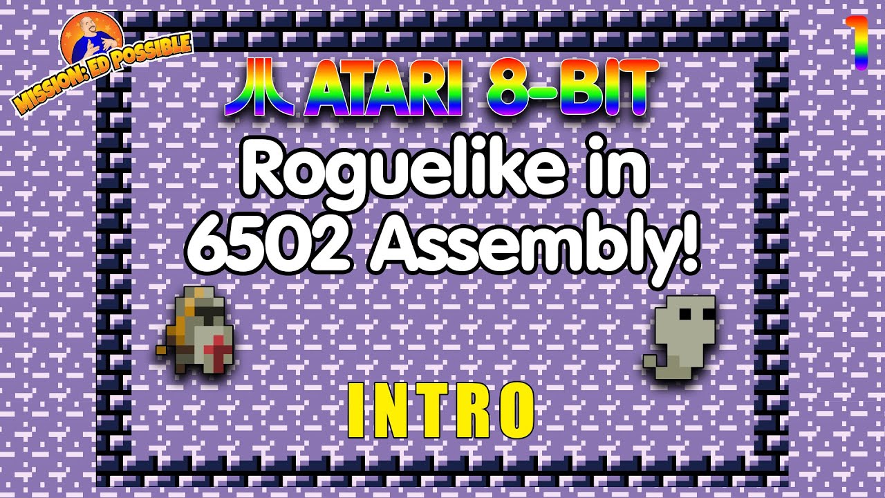 Let's Make EdVenture #1: Intro -- Coding a Roguelike in Atari 8-bit Assembly