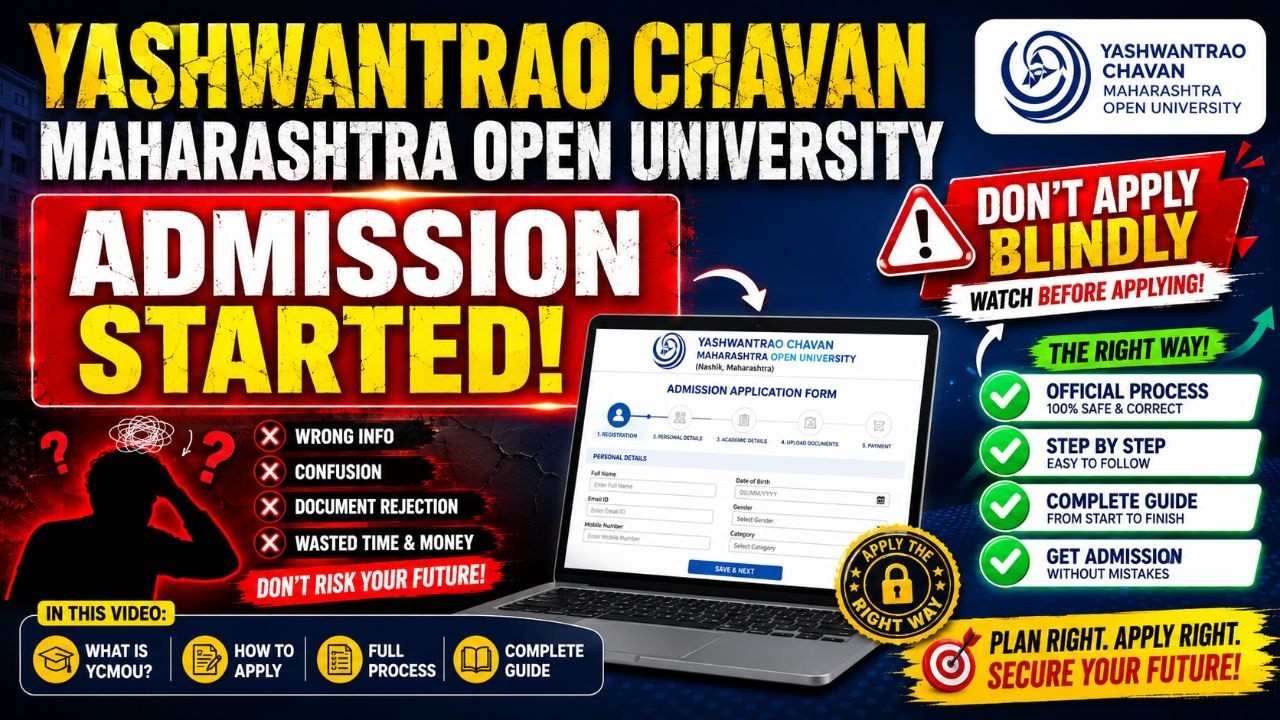 🚨Yashwantrao Chavan Maharashtra Open University Admission started 2026 | Full Process Explained