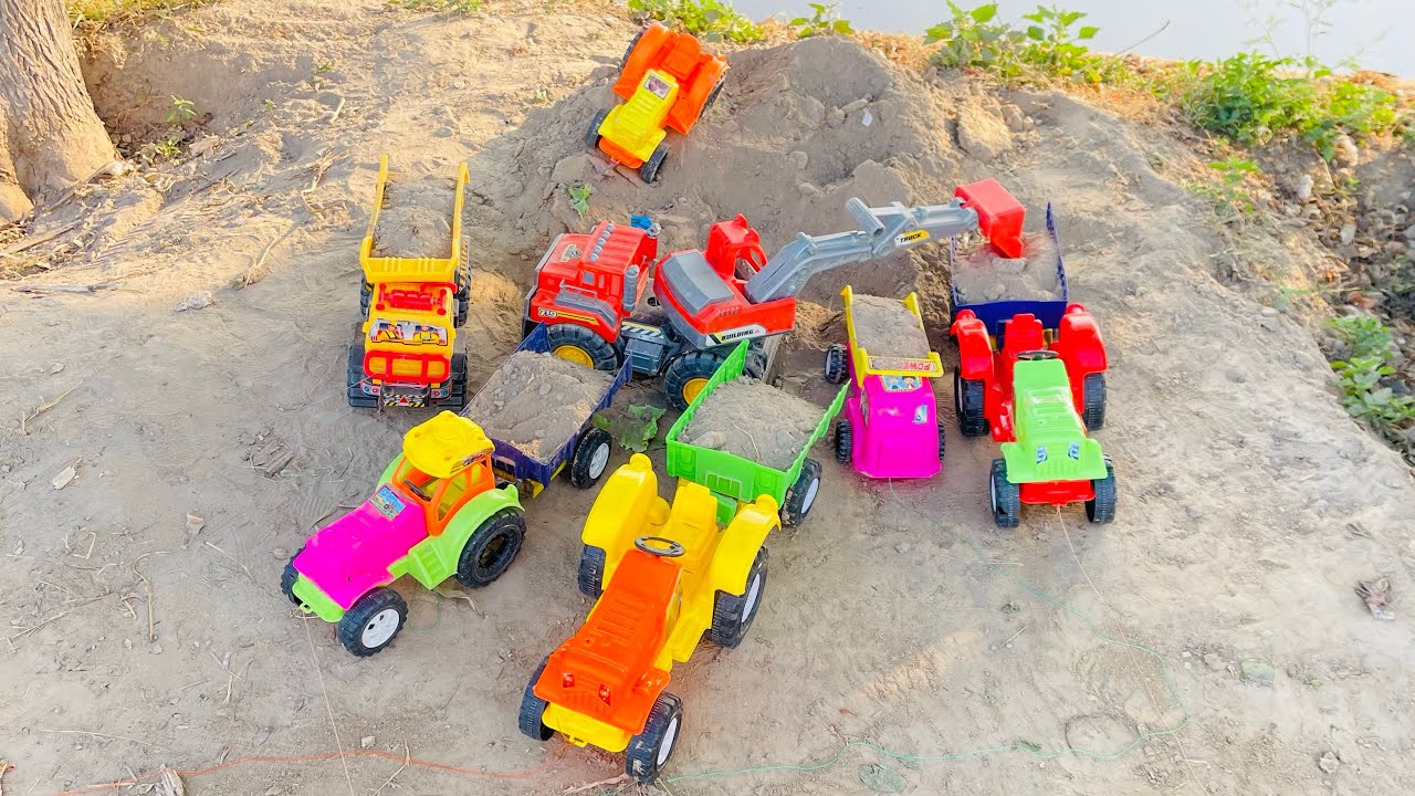 JCB Fully Loading Sand Truck Tractor &ndash; Real Construction Action |#loolookidsinfo #toys #jcb #tractor
