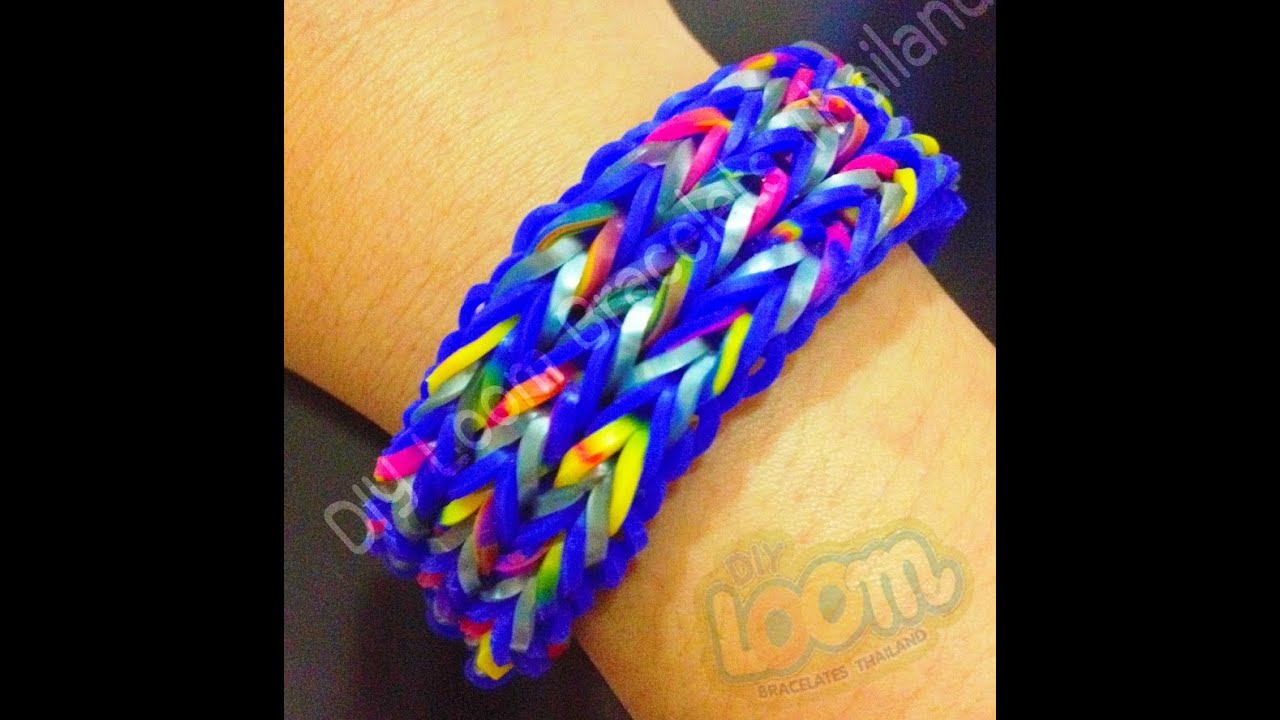 คลิปสอนวิธีทำสร้อยข้อมือซิลิโคนจากหนังยางSilicone Loom Bands ลาย Triple snaketail