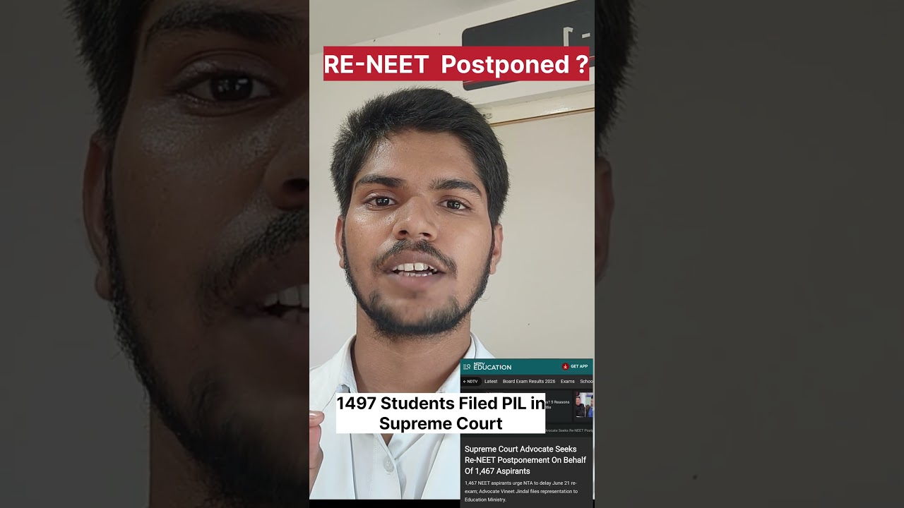 RE-NEET 2026 Postponed? 🤧
