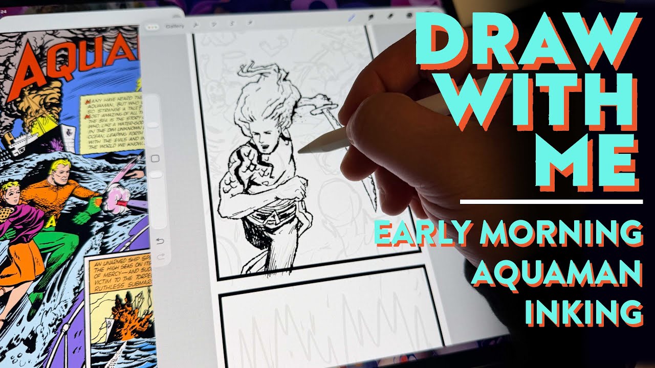 Early Morning Aquaman Inking 😁 Draw With Me