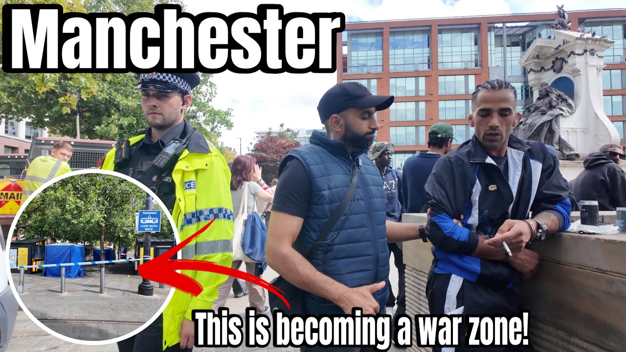 Major Fight Breaks Out In Piccadilly Gardens!! Man Battles For His Life! The End Of Days Is Near!