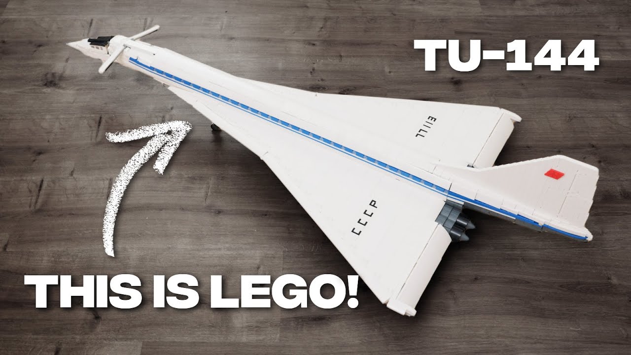 LEGO® Tu-144 | custom plane model | landing gear swing | droop snoot | FULL TOUR