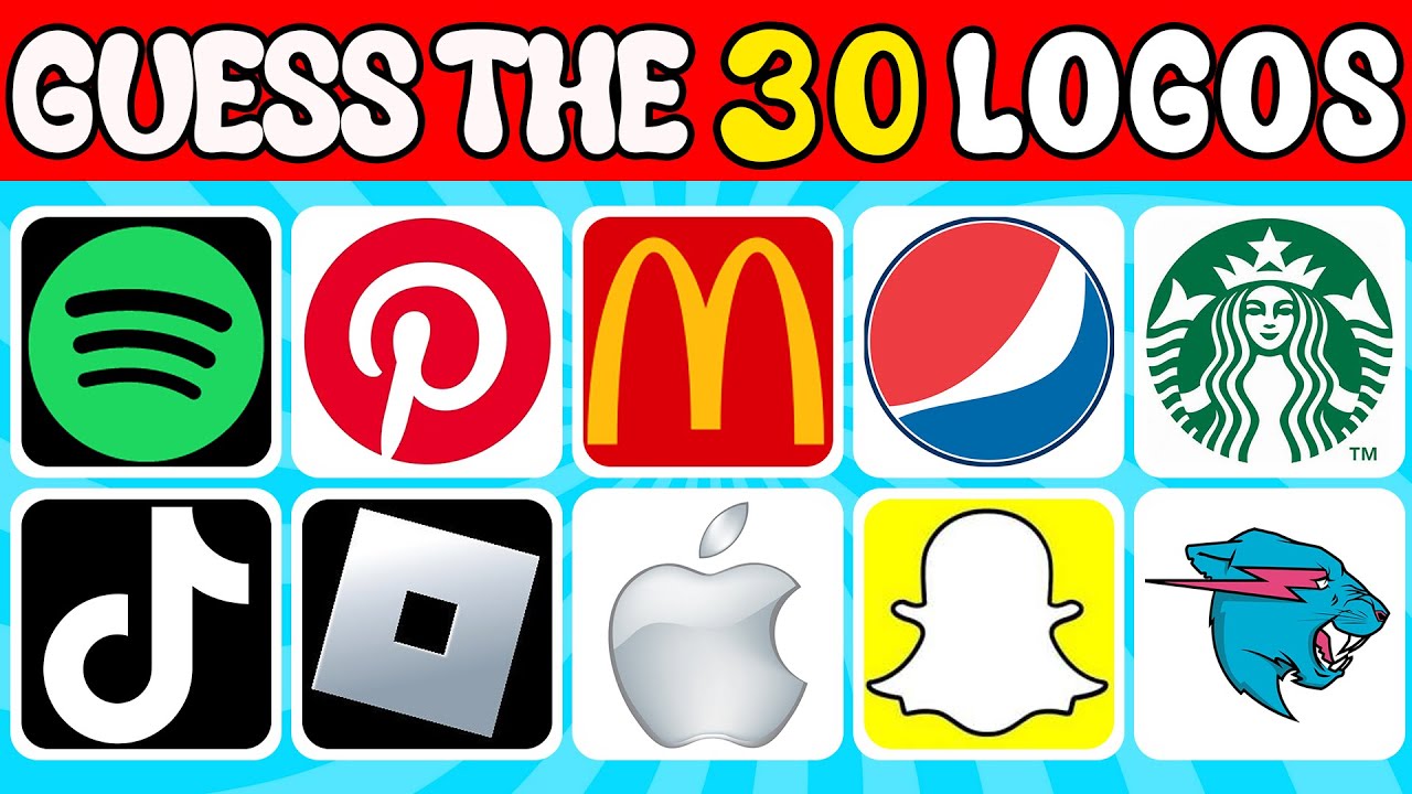Guess the Logo Quiz 🤔 Can You Guess the 30 Logos?
