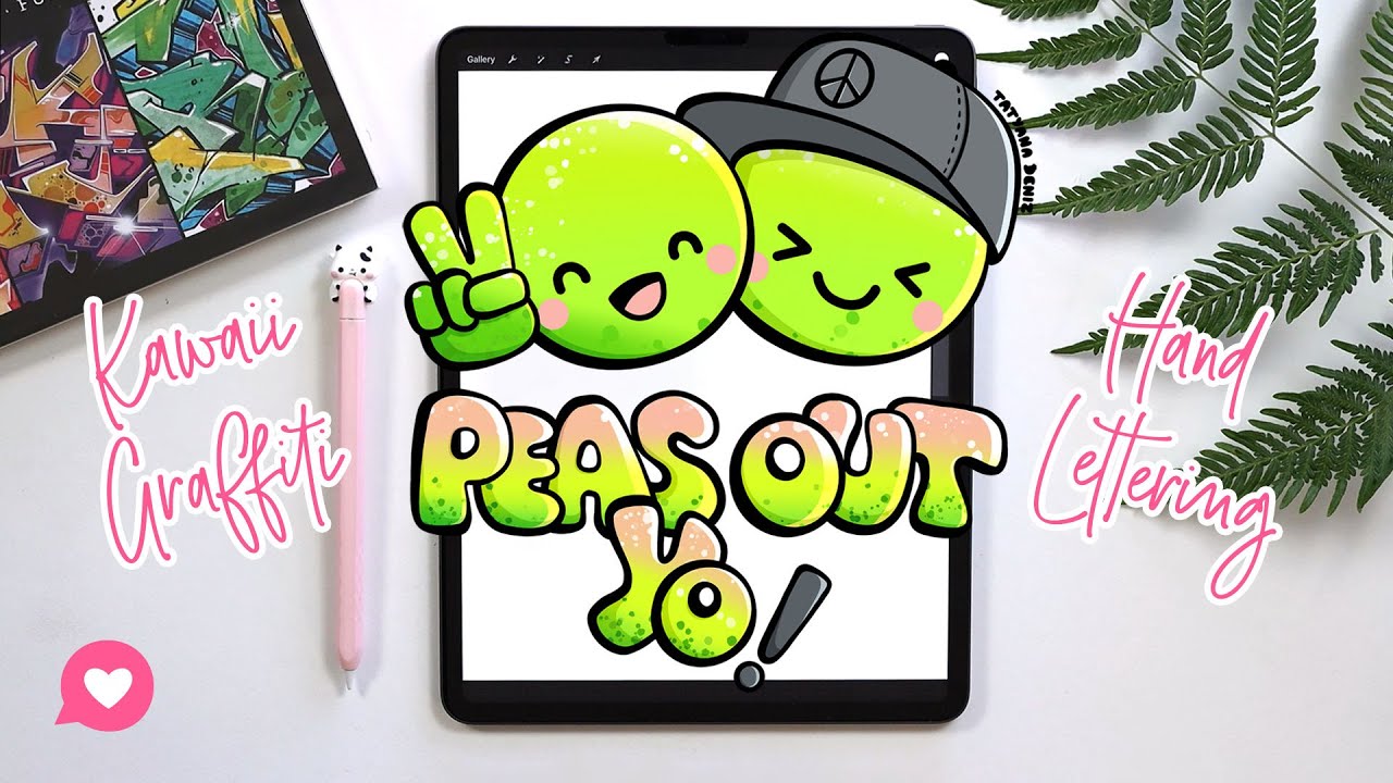 How To Draw Kawaii Pun in Graffiti Style in Procreate – Step by Step Drawing Tutorial