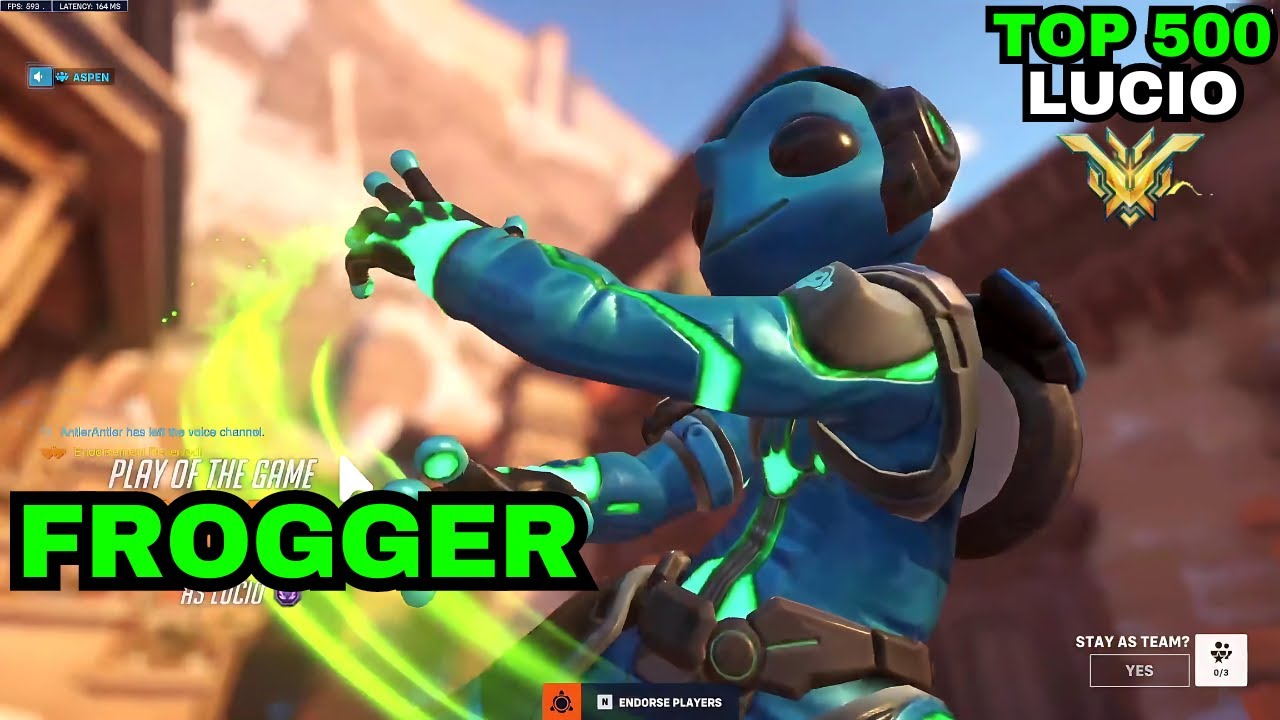 POTG! THE NUMBER 1 LUCIO | FROGGER | TOP 500 | OVERWATCH 2 SEASON 12