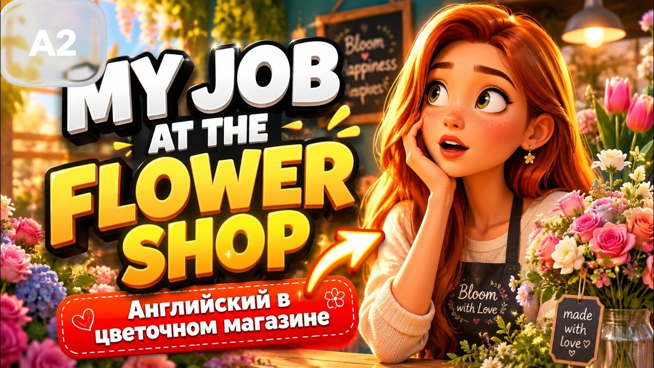 Learn English Story A2 | My Job at the Flower Shop  | Учим английский по истории | English Listening