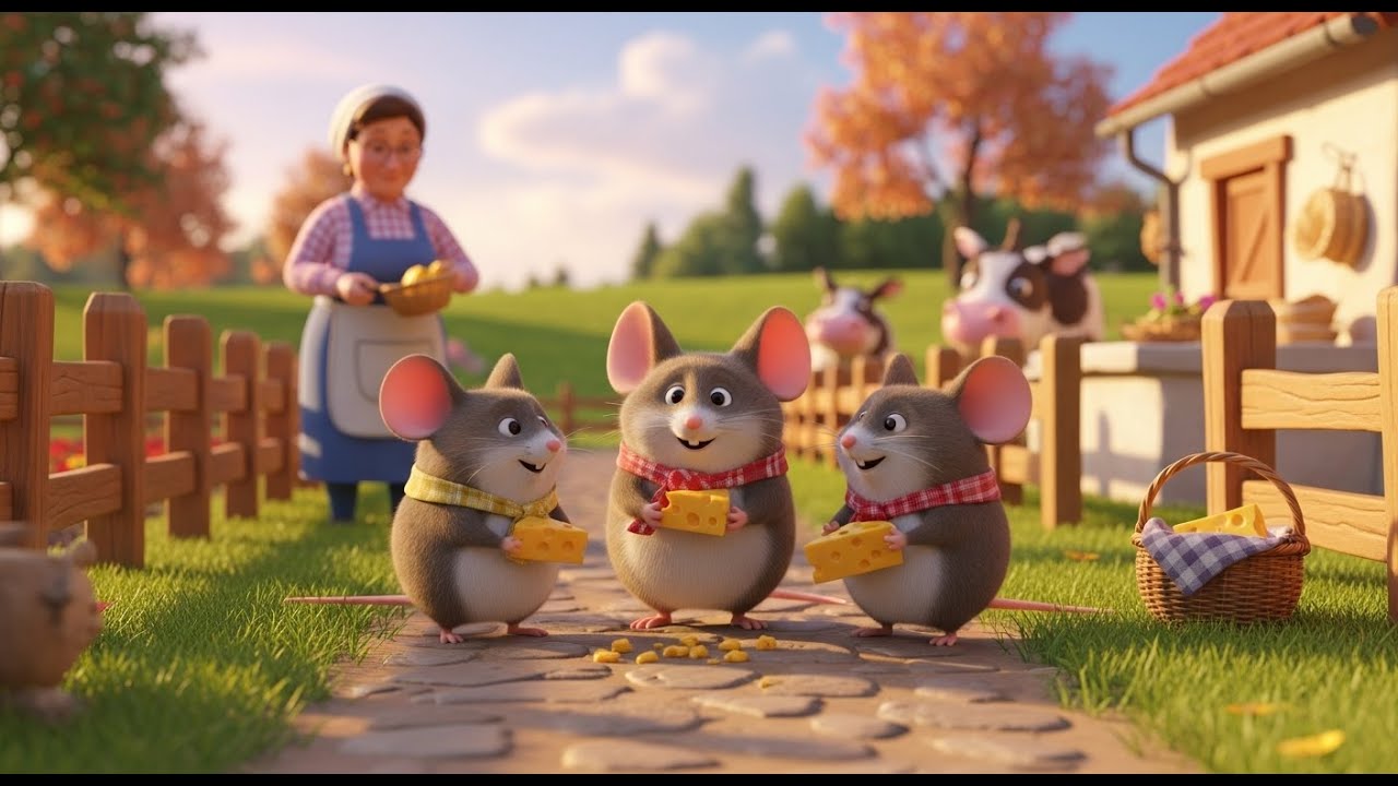 Three Blind Mice | Classic Nursery Rhyme for Kids | Fun Sing-Along Songs & Animated Rhymes