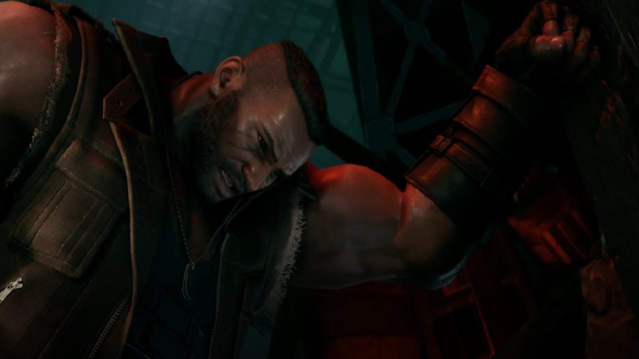 Final Fantasy VII: Remake (PS4) Баррет оплакивает потерю Сектора 7 и своих друзей HD 1080p