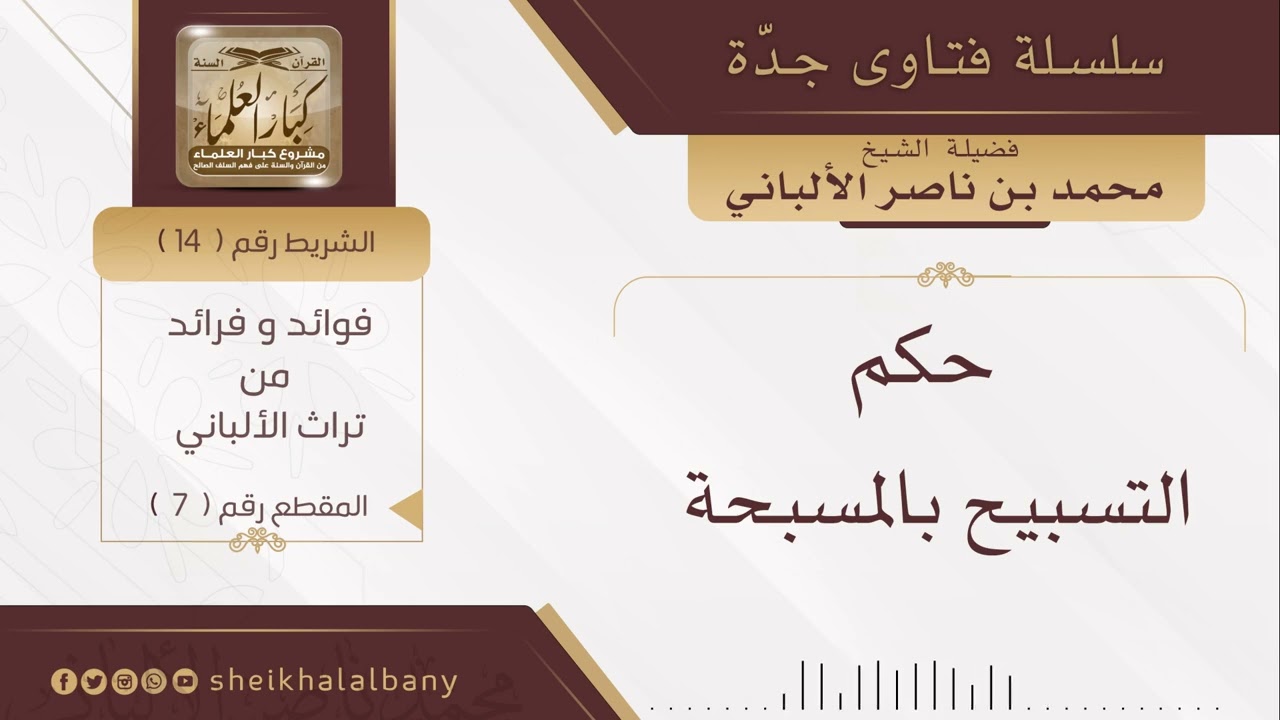 حكم التسبيح بالمسبحة | فضيلة الشيخ محمد ناصر الدين الألباني