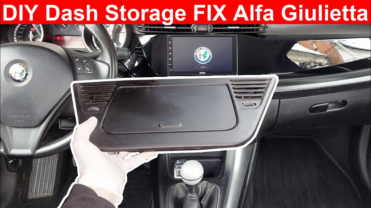 Alfa Giulietta Storage Compartment Removal and FIX, Lid Repair