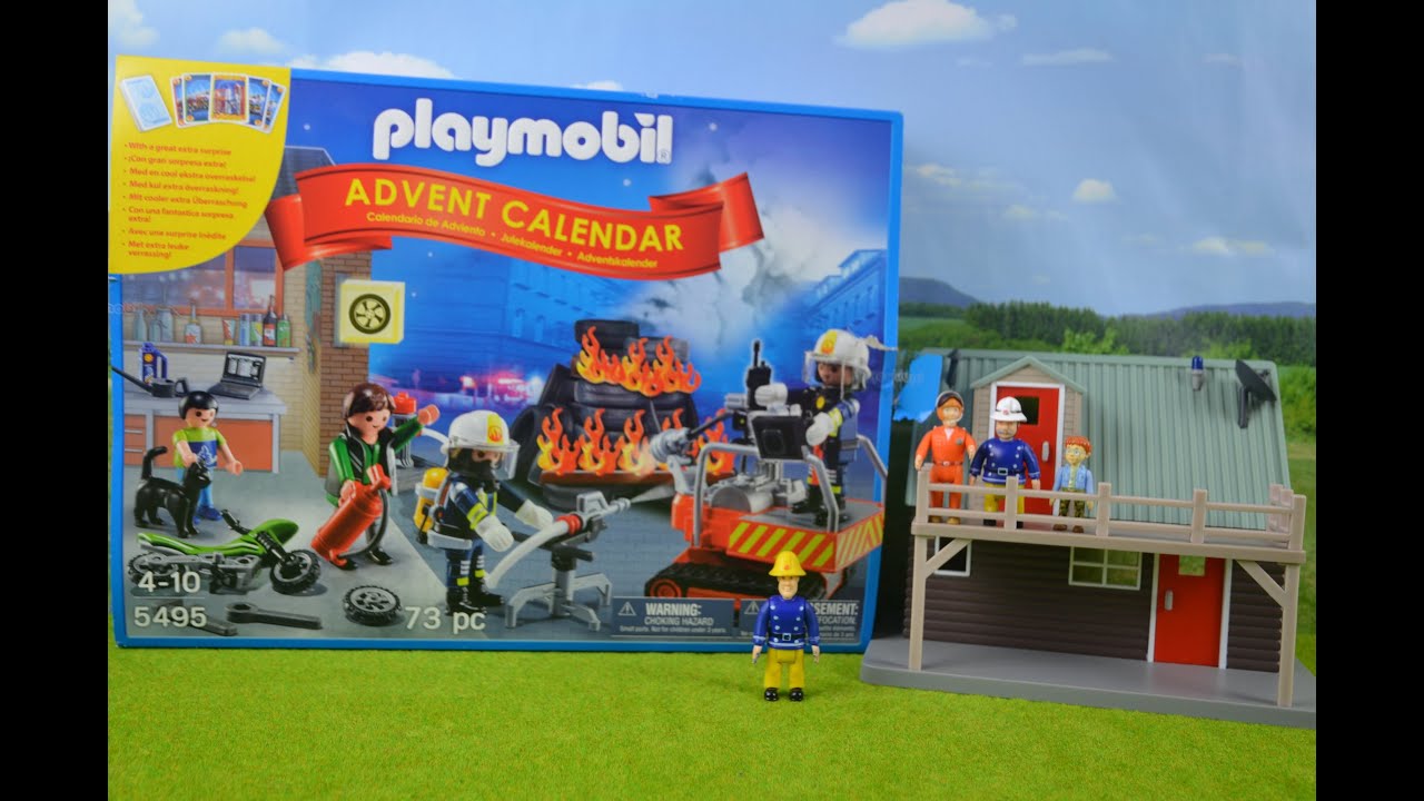 Fireman Sam Opens Playmobil Fire Engine Advent Calendar Feuerwehrmann Sam