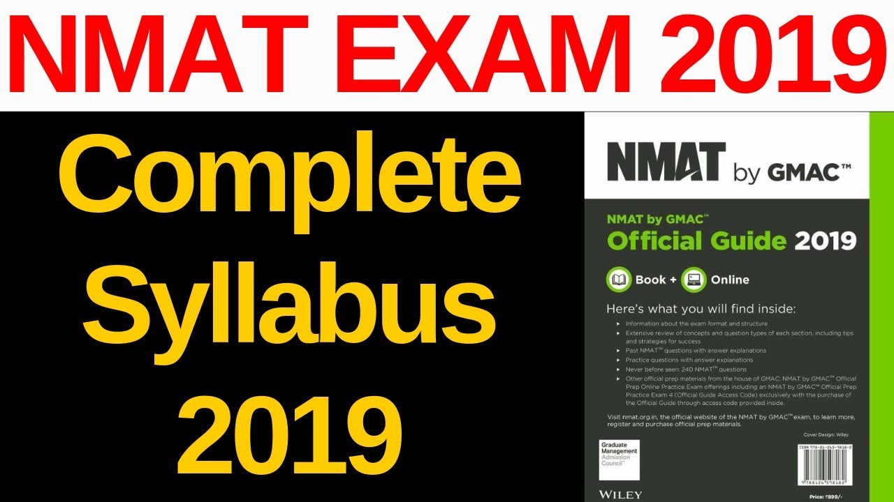 NMAT Exam 2019 Complete Syllabus [Important Chapters To Focus]