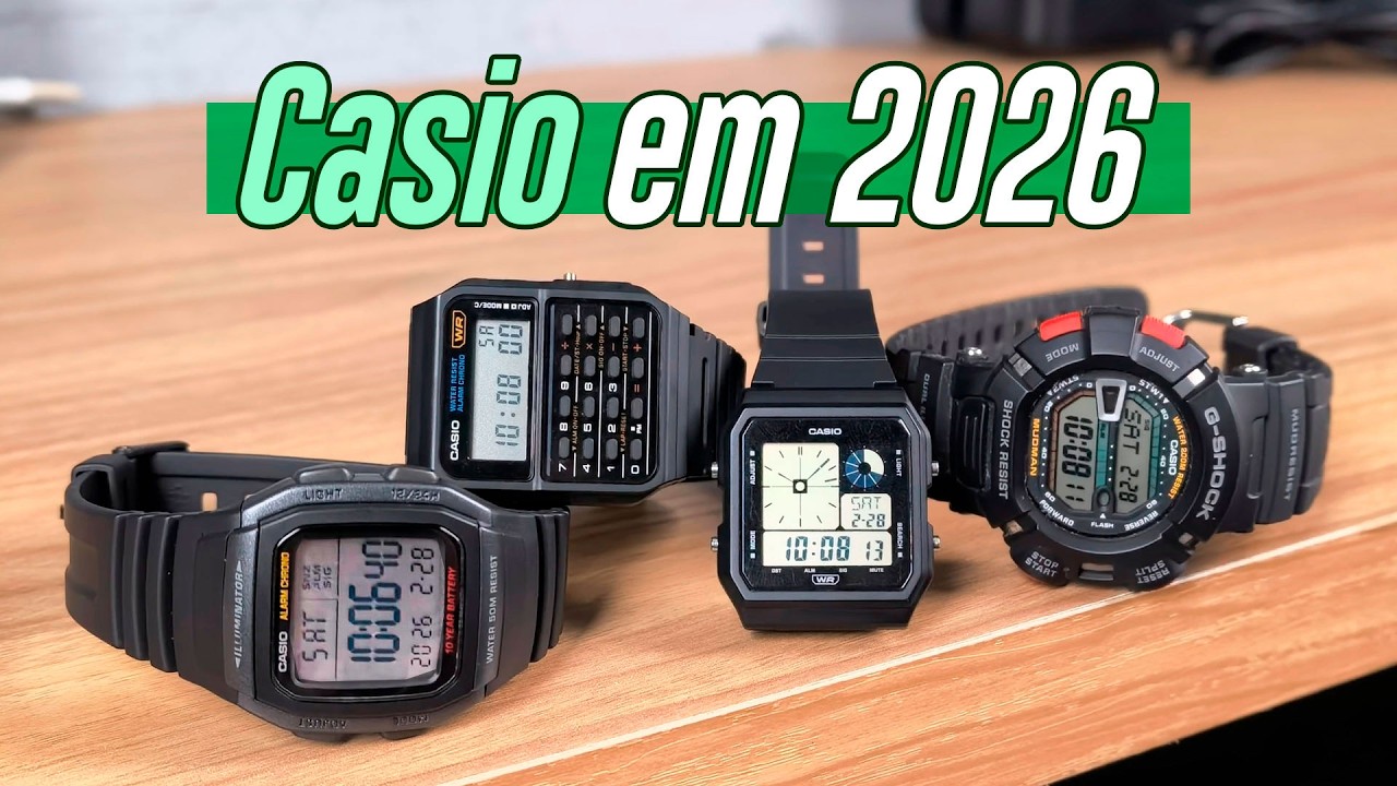 Meus primeiros rel&oacute;gios Casio de 2026