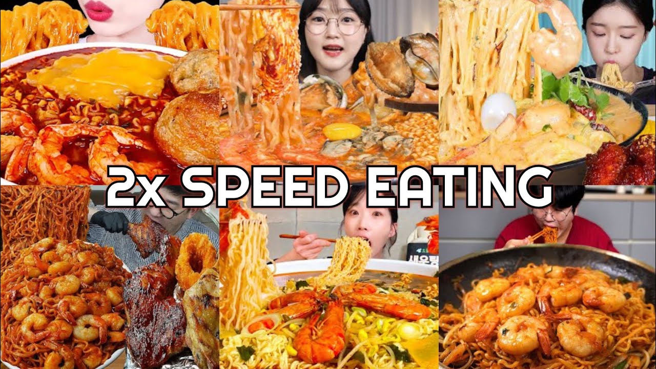 Satisfying Ramyeon Spicy Noodles | Mukbang ASMR 2x Speed Eating Show 