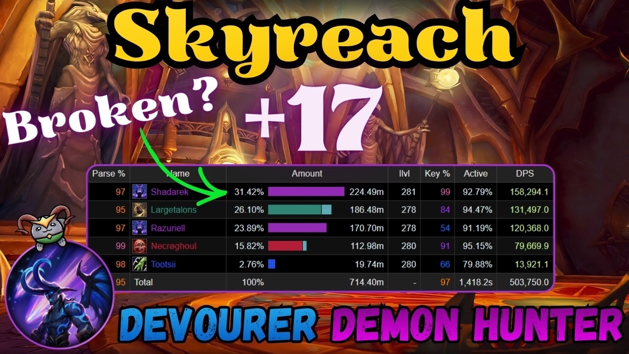 Skyreach +17 | Охотник на демонов с навыком &laquo;Пожиратель&raquo; &mdash; это как-то мерзко? | Ключ от @Raz_Game...