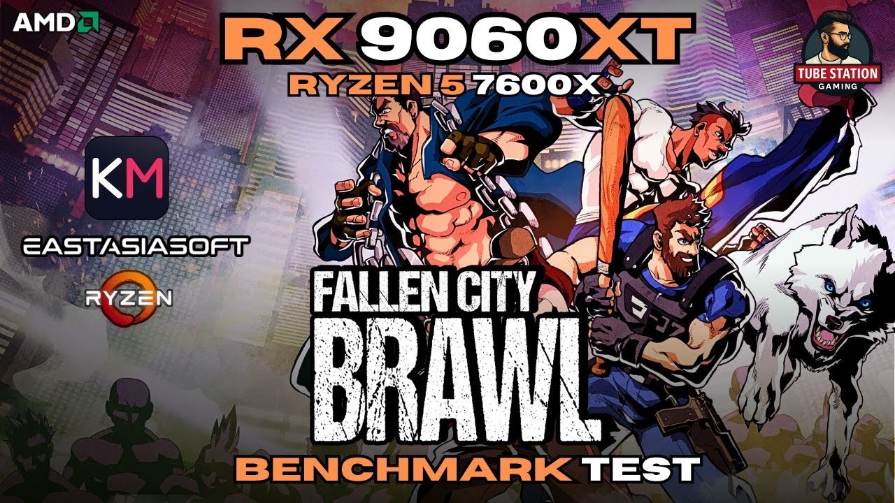 🔥Fallen City Brawl Benchmark Test | RX 9060XT + Ryzen 5 7600X | 1080p & 1440p Gameplay 🔥