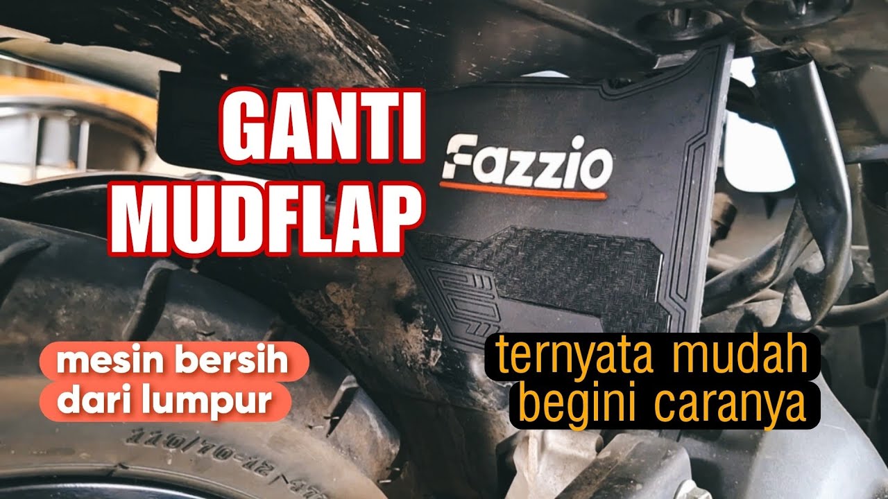 CARA MUDAH GANTI MUDFLAP FAZZIO | ANTI LUMPUR FAZZIO | KARET LUMPUR FAZZIO