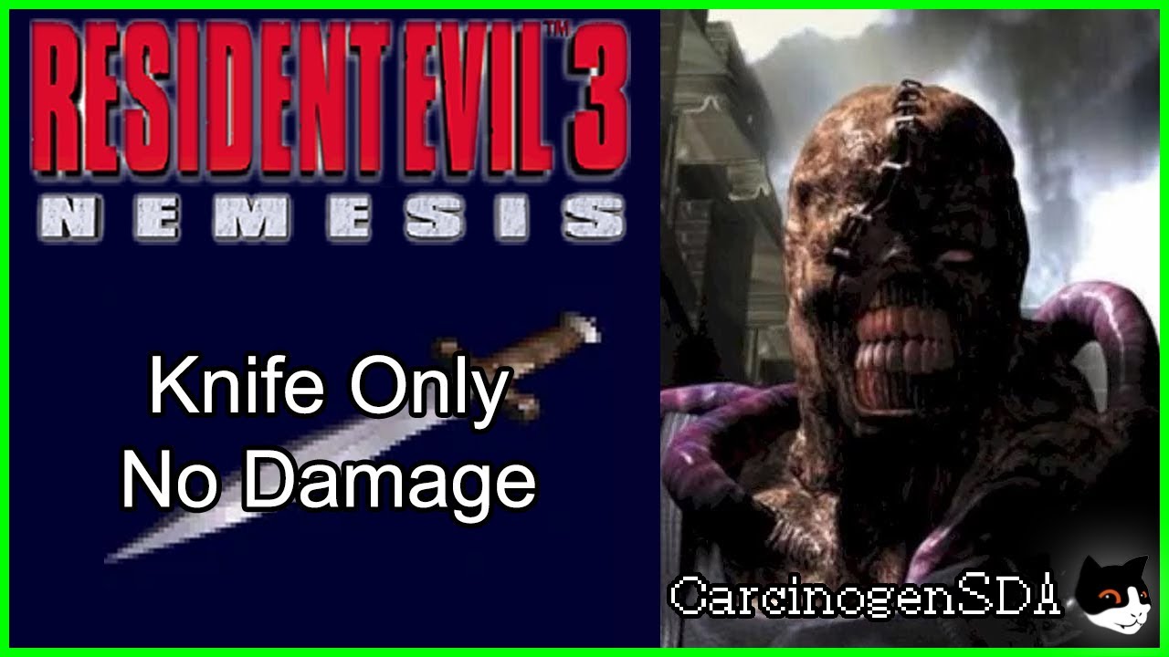 Resident Evil 3 (PS1) - Knife Only, No Damage