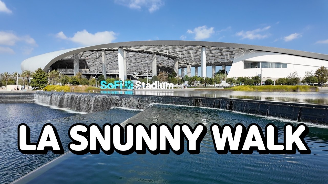 Beautiful Sunny Walk in LA | SoFi Stadium Outdoor Areas