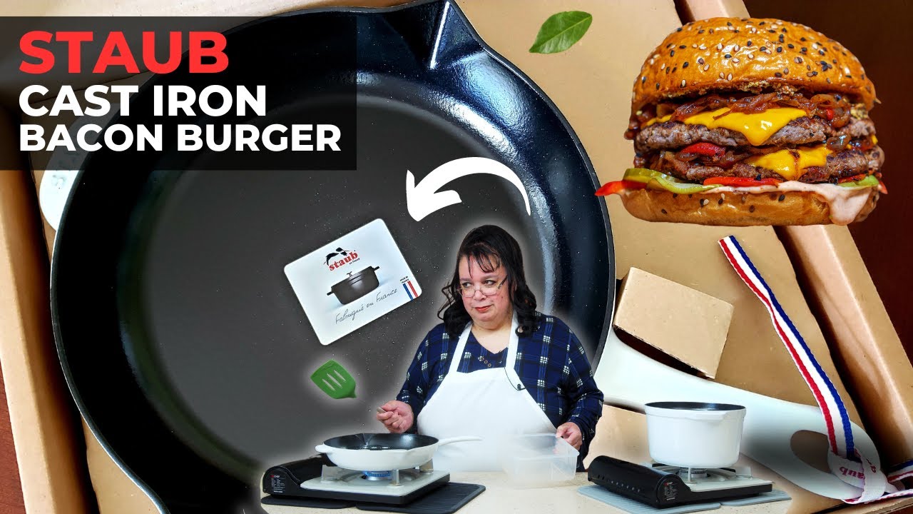 Staub Cast Iron Skillet Bacon Cheeseburger