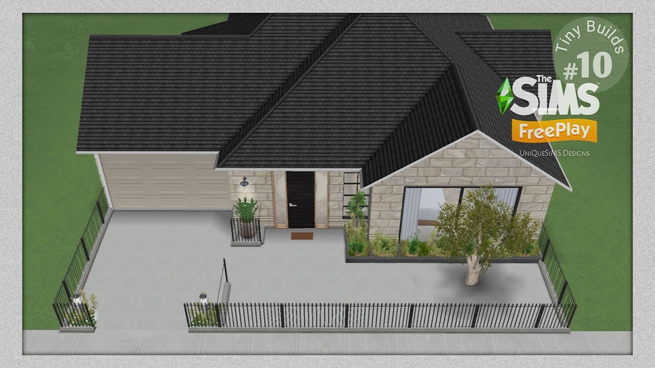 The Sims FreePlay: TINY BUILDS_#10 (2-Bedroom House Design) House Tour + Floor Plans