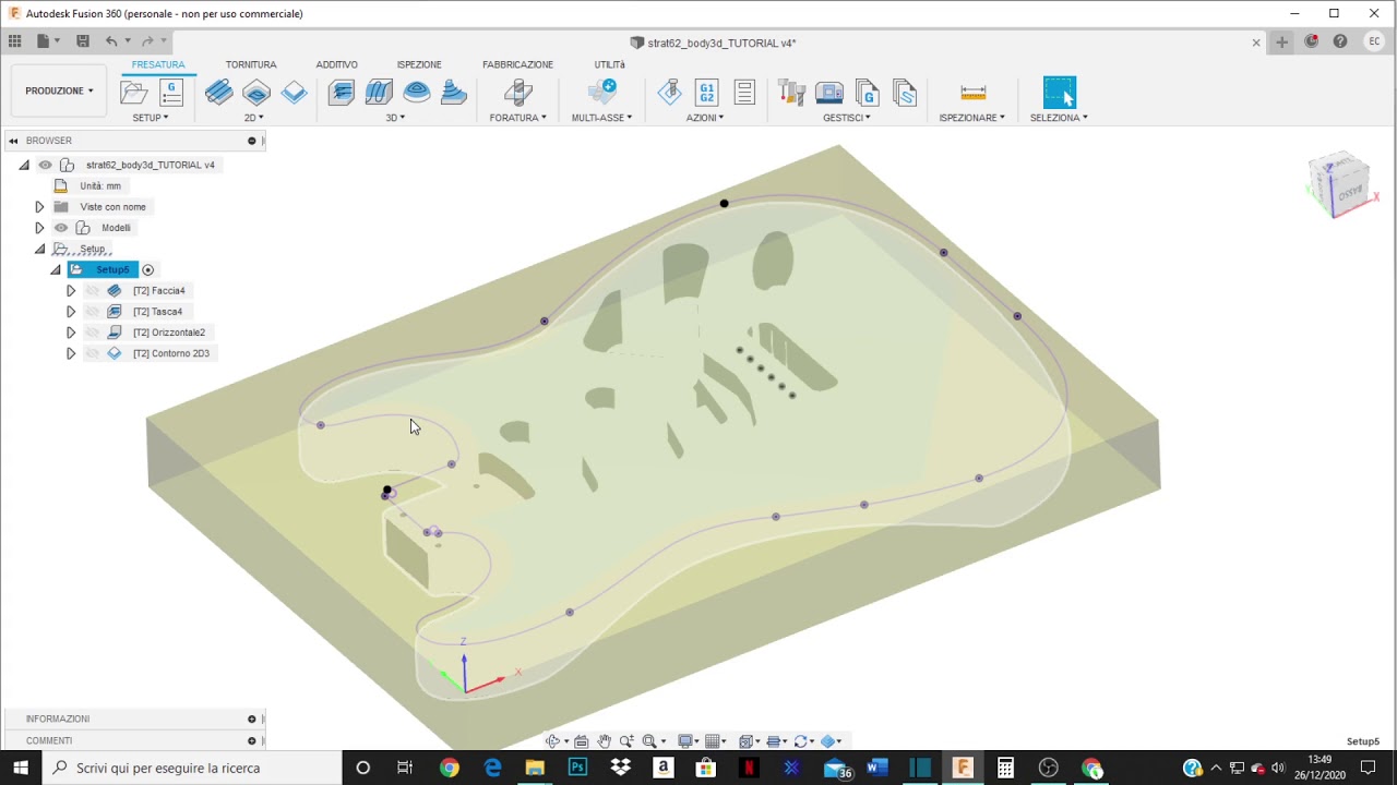FUSION 360 CAM TUTORIAL CONTORNO 2D SECONDA PARTE cnc homemade