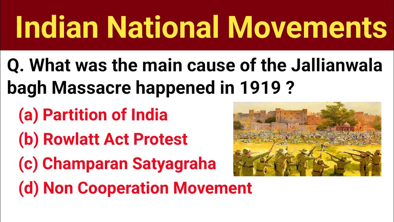 All Indian Important National Movements MCQ | General knowledge Important Questions For All Exams