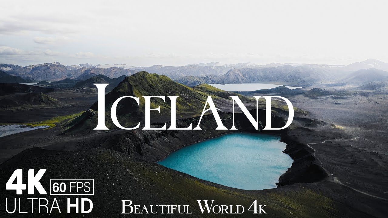ICELAND 4K - A Journey Through Stunning Landscapes and Majestic Waterfalls - Calming Music