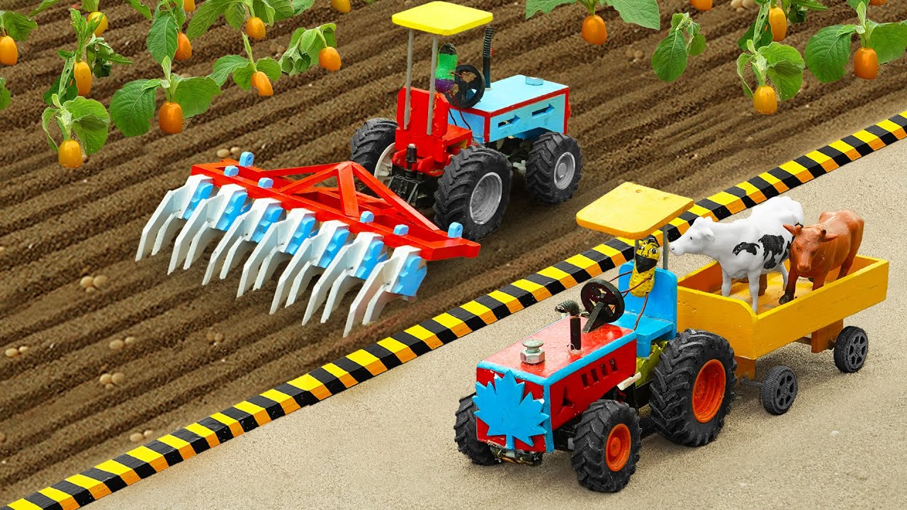 👉 DIY Tractor Making New Design Plow Machine for Mini Farm | HP Mini DIY Tractor