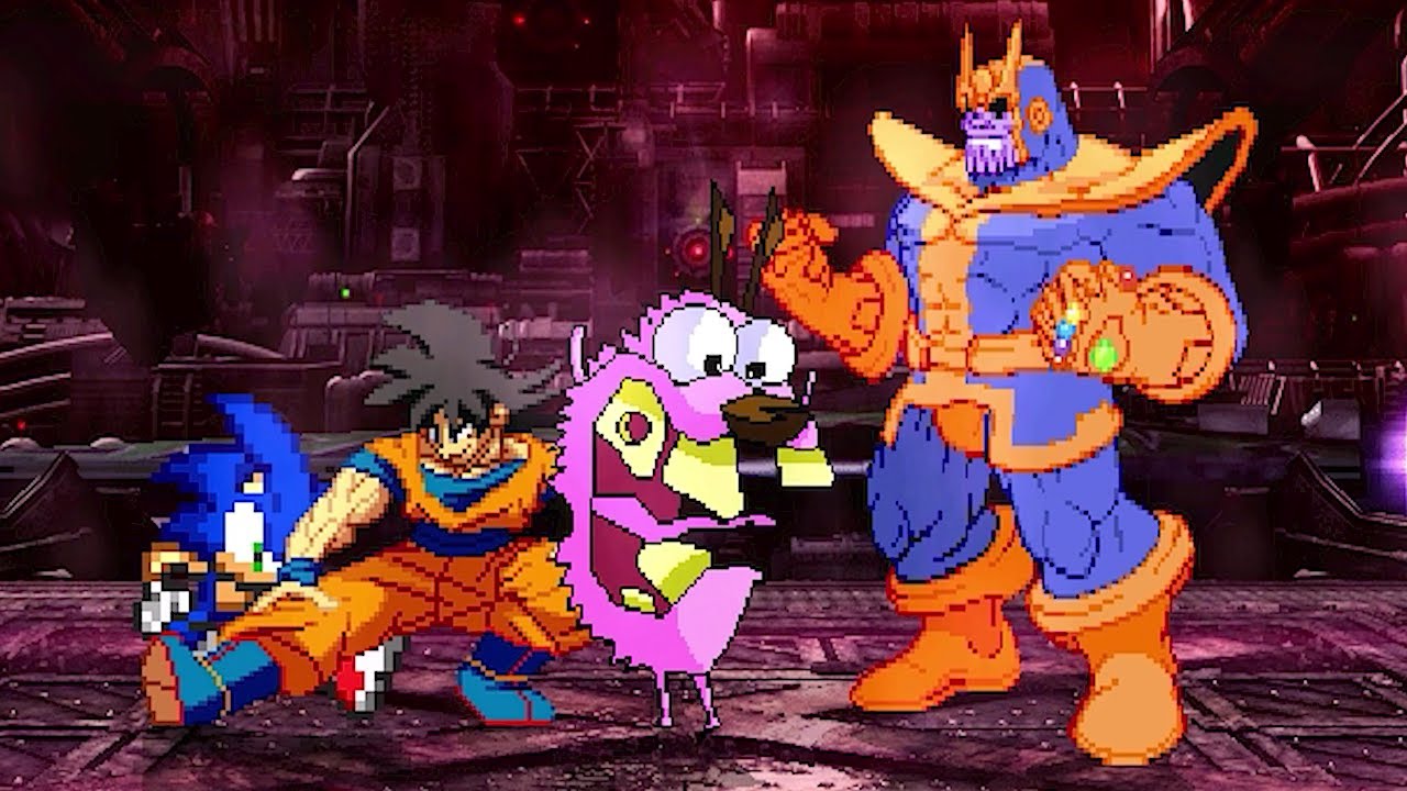 Mario, Sonic & Tinky Winky VS Luigi, Tails & Darwin | Goku, Sonic & Courage VS Thanos | FUNNY GAMING