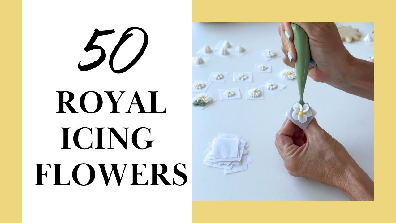 *RELAXING & INSPIRING COMPILATION/TUTORIAL* LEARN TO MAKE ROYAL ICING FLOWERS PART 2