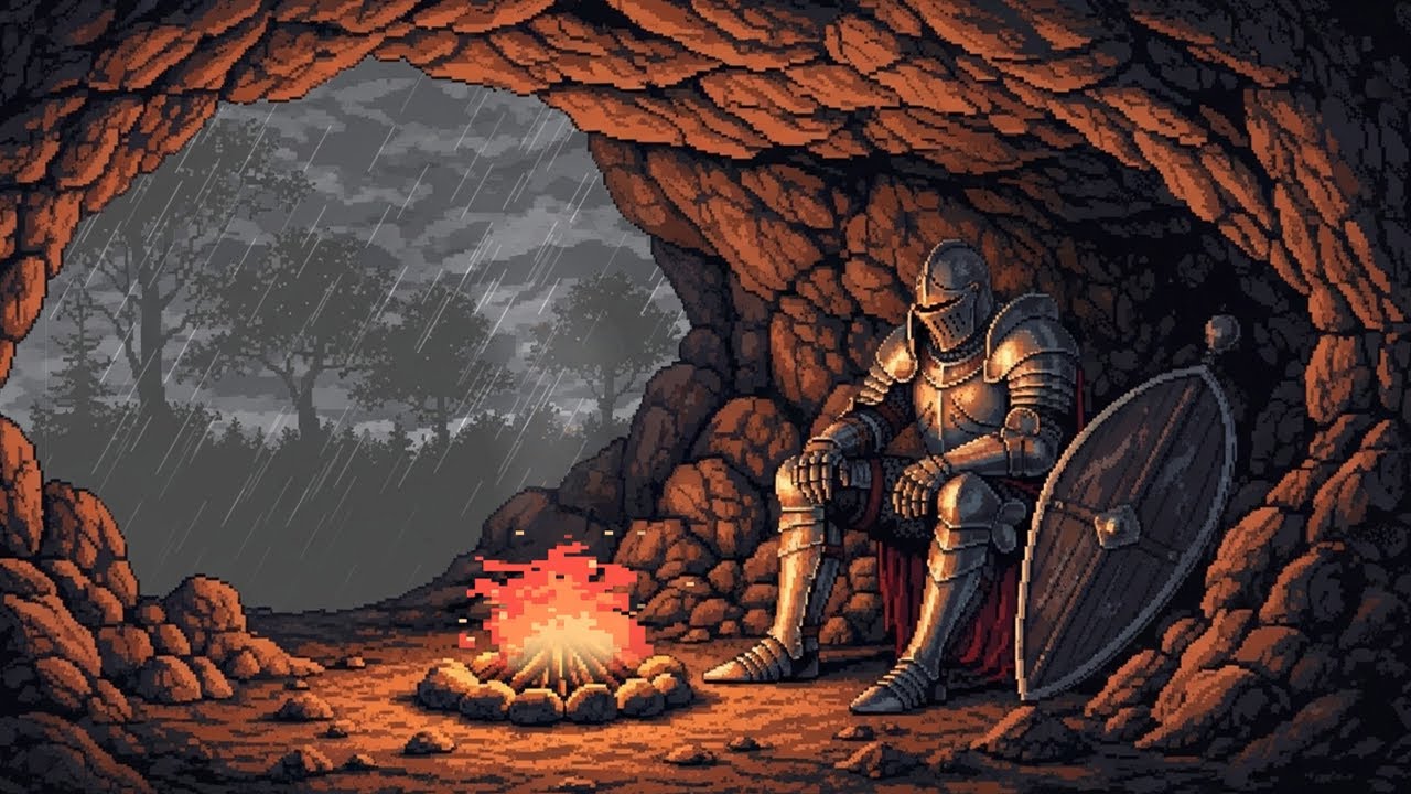 The cold rain falls... but this cave stays warm