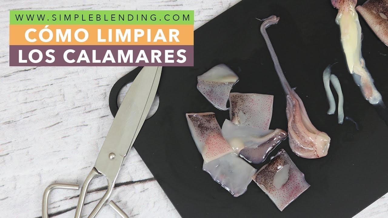 CÓMO LIMPIAR LOS CALAMARES | Limpiar calamares paso a paso | Calamares pequeños