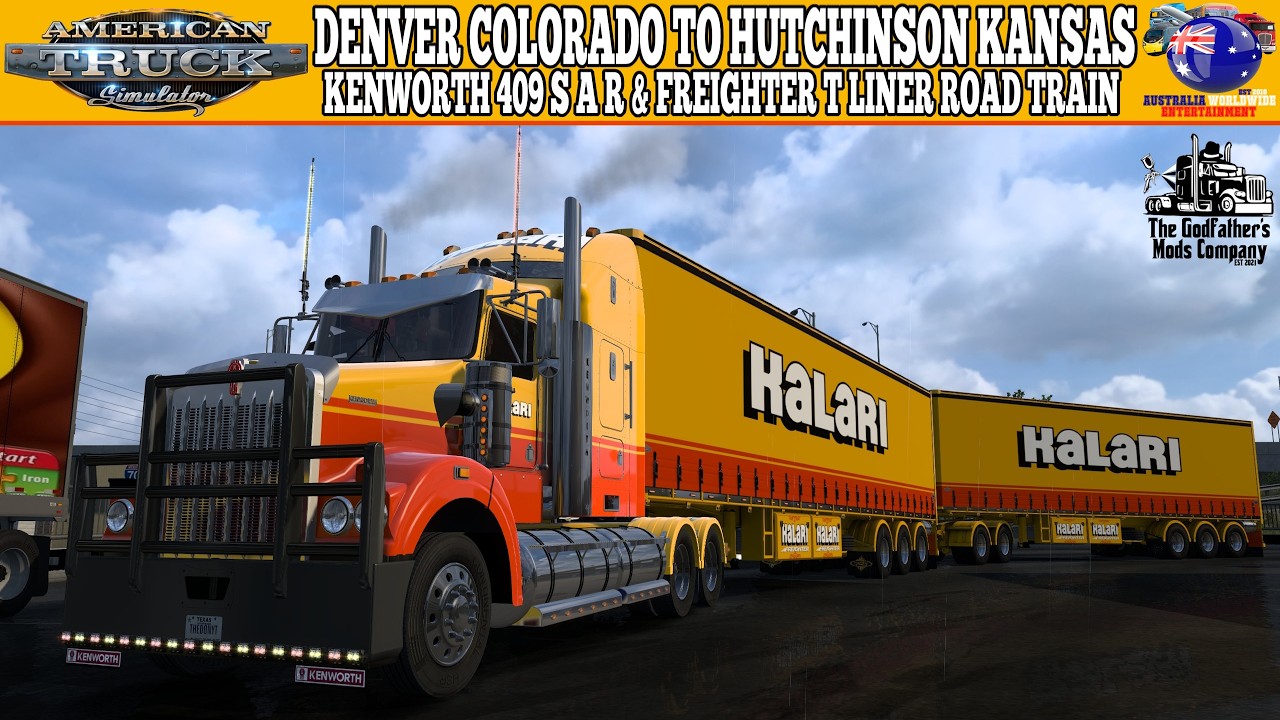 American Truck Simulator 1.57: Денвер, Колорадо — Хатчинсон, Канзас #грузоперевозки #австралия