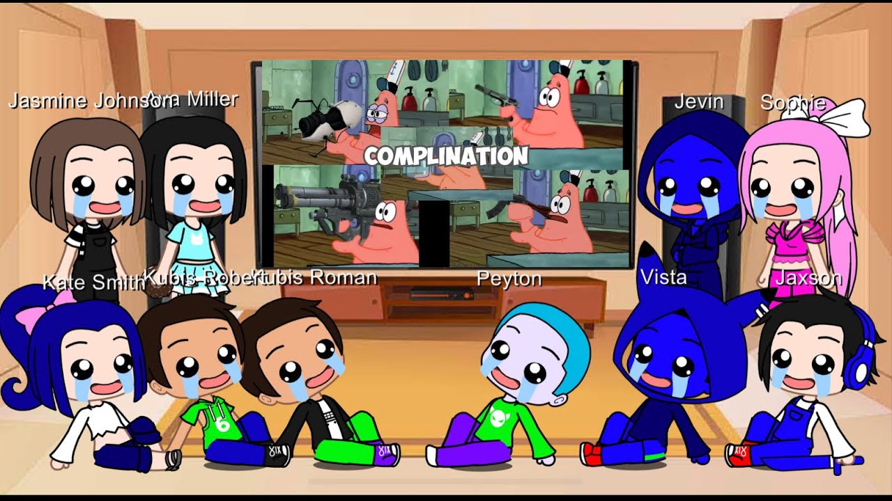 Young Jasmine, Ava and Kate, and their friends react to Patrick That’s a Compilation