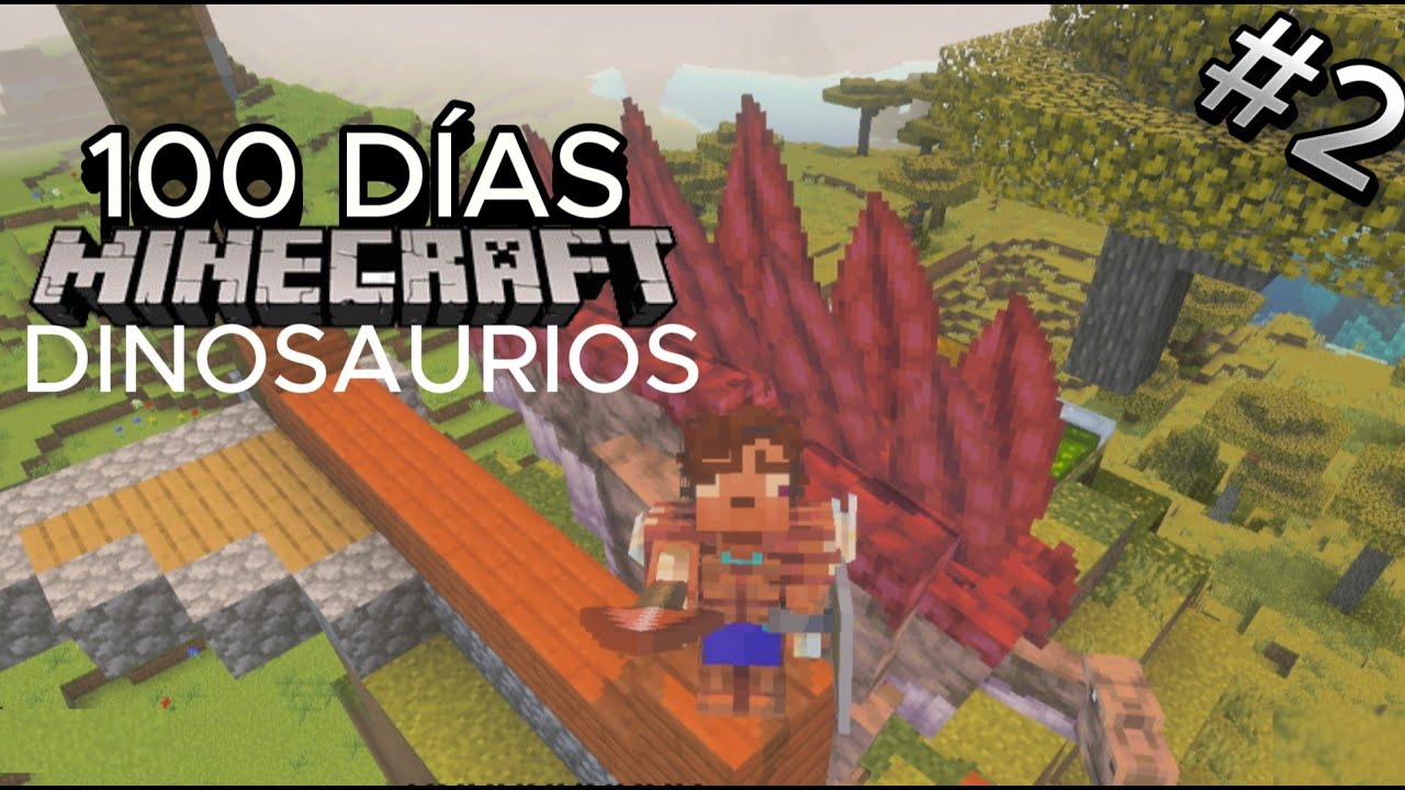 Sobreviviendo 100 Días en un mundo de Minecraft lleno de dinosaurios. Parte #2