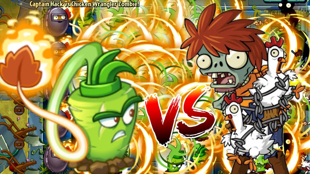 Plants vs Zombies 2 Epic Hack : Wasabi Whip vs Chicken Wrangler Zombies