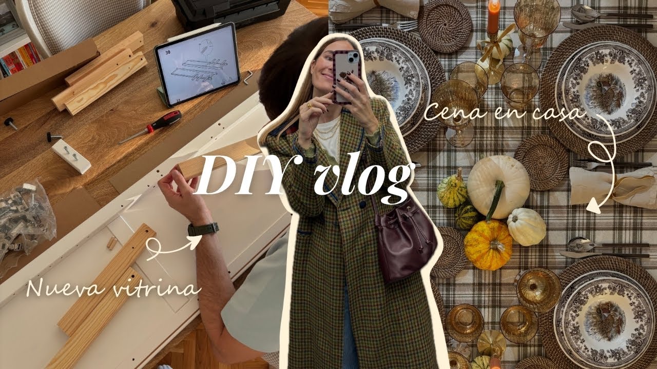 DIY de nuestra vitrina y tour de vajillas + cena en casa de otoño