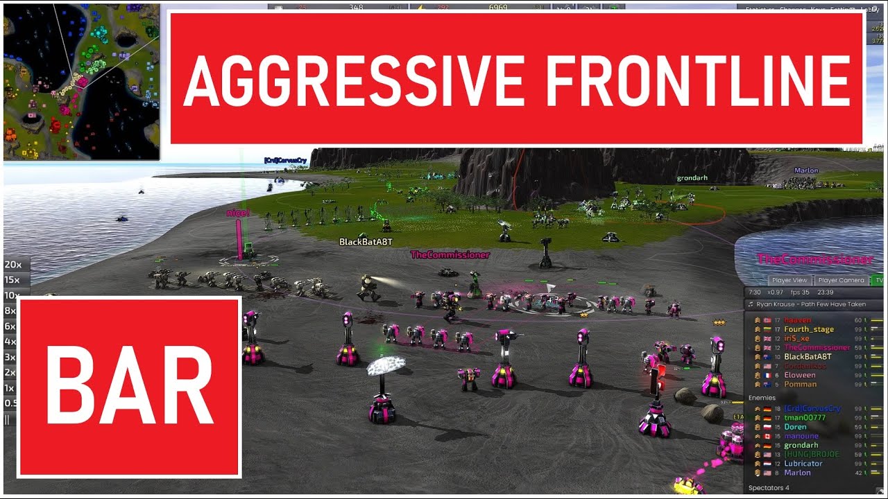 Aggressive Frontline Supreme Isthmus 8v8 - Beyond All Reason [BAR]