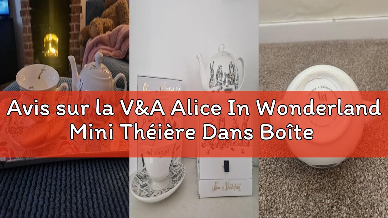 Avis sur la V&A Alice In Wonderland Mini Théière Dans Boîte Cadeau, 450Ml, Blanc