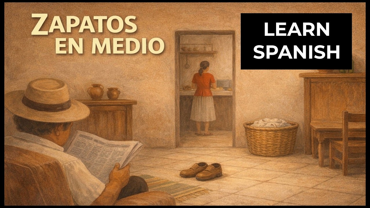 Zapatos en medio | Learn Spanish Through Story (LingoWeave)