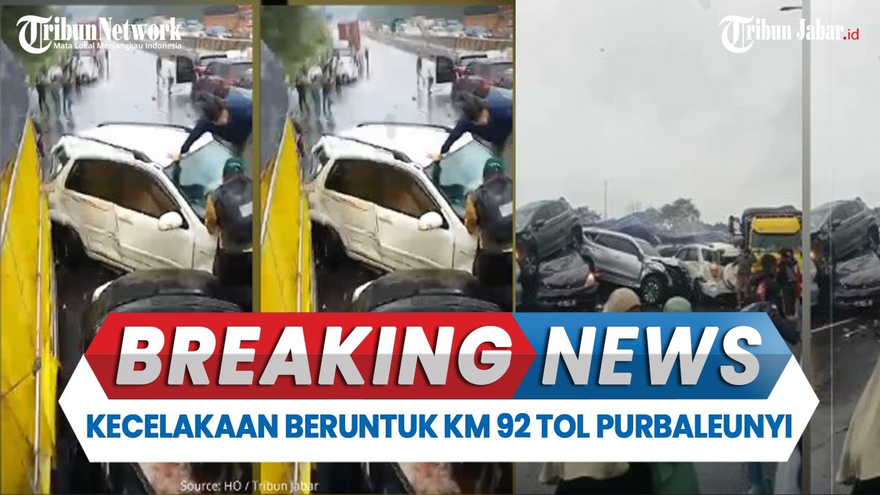 🔵TABRAKAN BERUNTUN DI KM 92 ARAH JAKARTA! 19 Mobil Saling Bertumpuk di Tol Cipularang, 1 Tewas