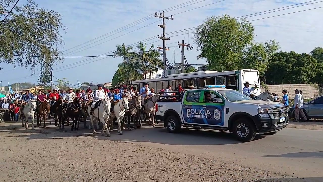 Llegada de la 29° Peregrinación de Itá Ibaté y Berón de Astrada a Itati Corrientes.