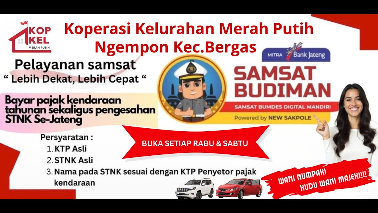 Gerai Samsat Budiman Koperasi Merah Putih Ngempon