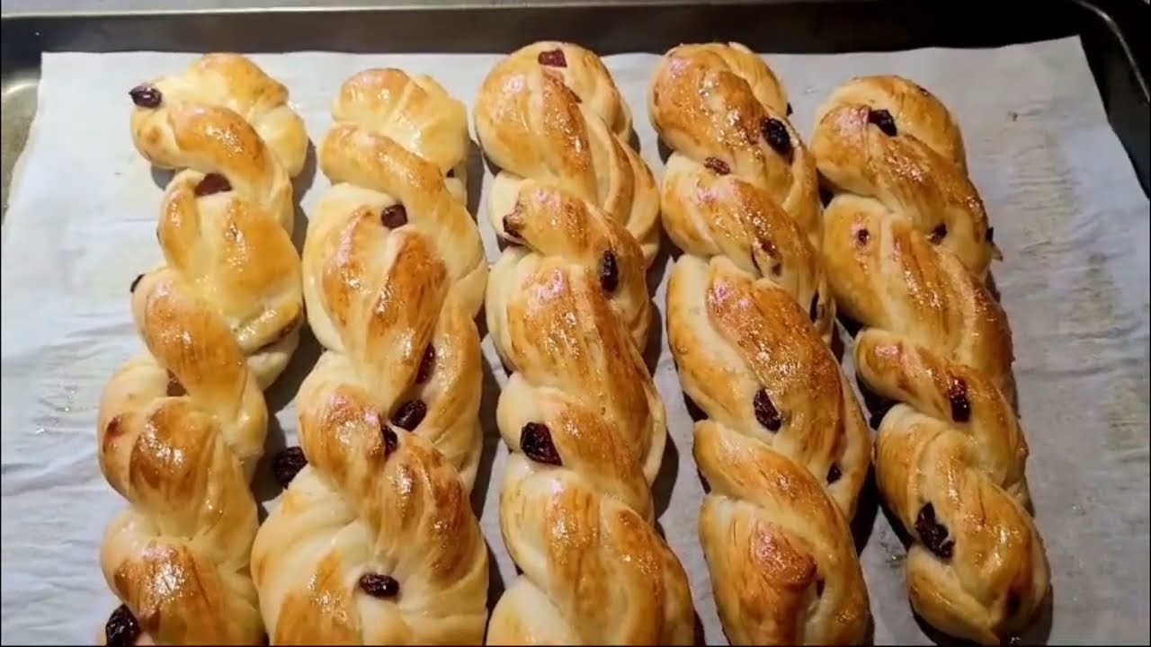港式提子丹麥條 - 1分鐘麵團搓揉法 Raisin Danish Bread Stick – 1 minute kneading method
