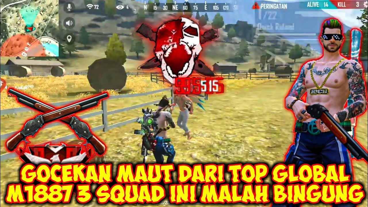TOP GLOBAL M1887 GOCEK 3 SQUAD SEKALIGUS - GARENA FREE FIRE