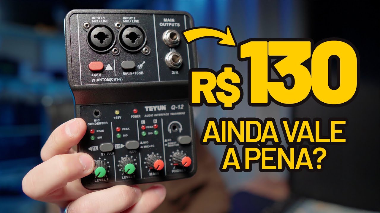 TEYUN Q12 - Interface/Mesa de som mais barata de todas!