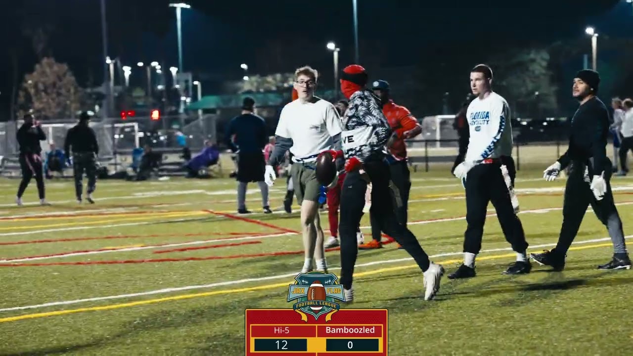 JAX FLAG FOOTBALL LEAGUE SEASON 8 NIGHT LEAGUE WEEK 1: HI-5 vs BAMBOOZELD